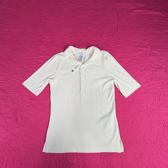 SPANX Ivory Ribbed Button-Up Top - Picture 8 of 8